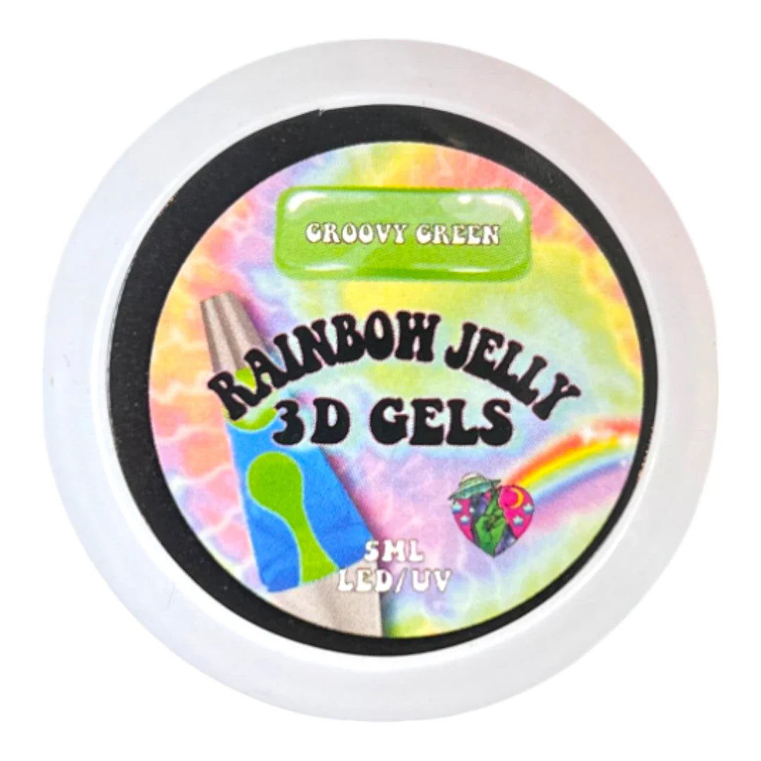 Nailz By Dev Jelly Trippy 3D Sculpting Gel 5mL - Groovy Green