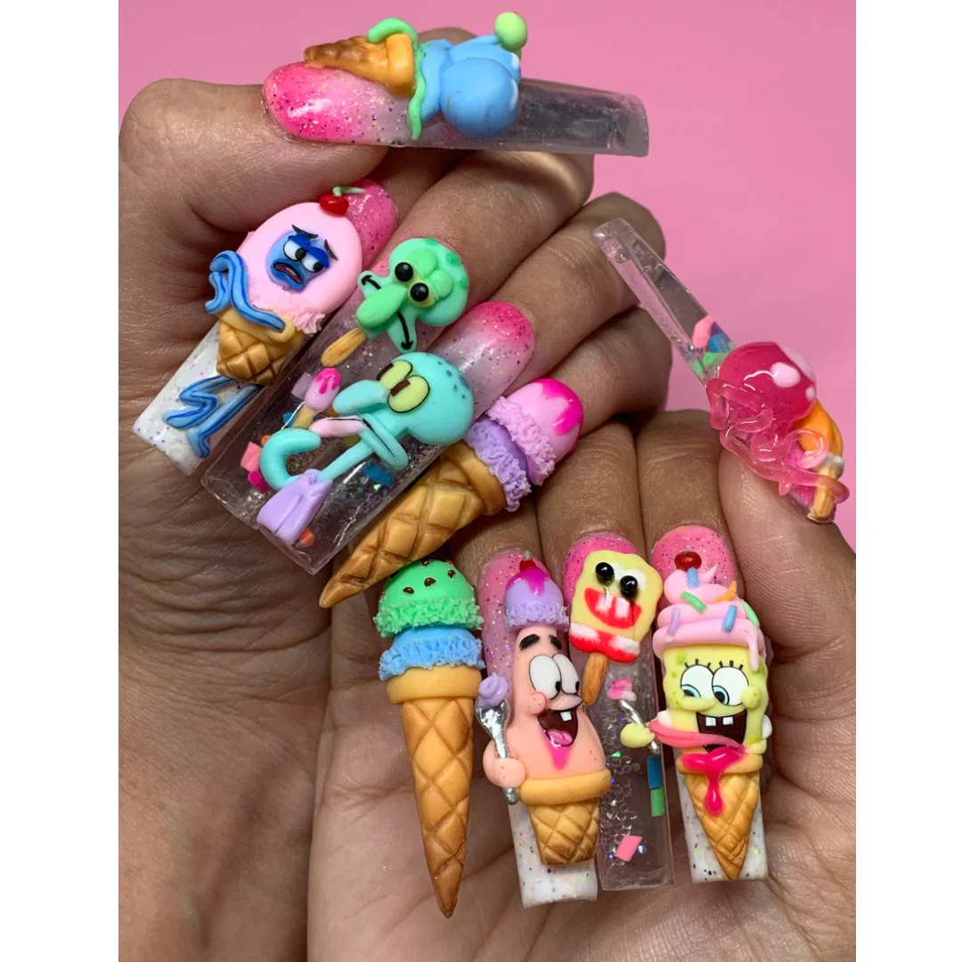 Nailz By Dev Pastel Trippy 3D Sculpting Gel - Ice Cream Dreams Collection (8pcs) - Image 3