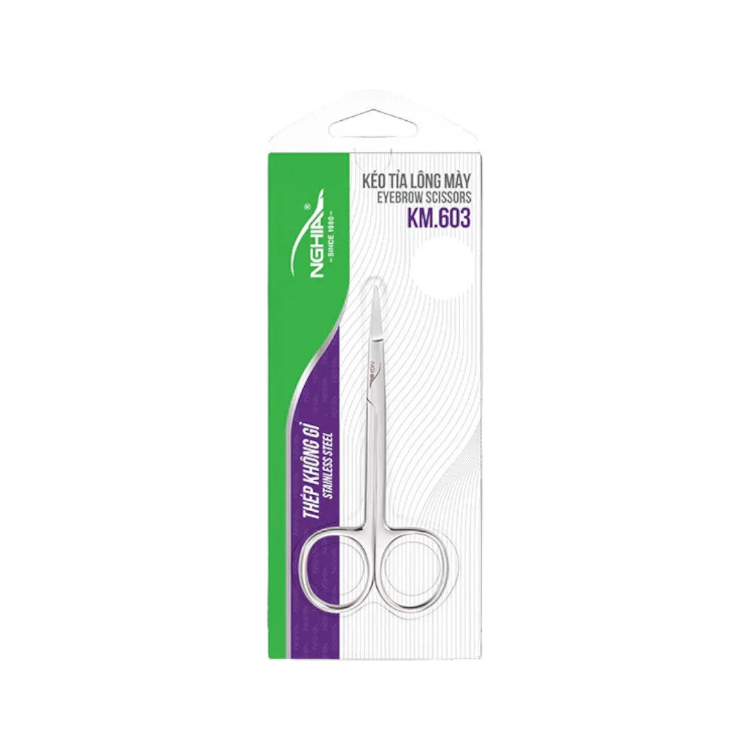 Nghia Stainless Steel Straight Eyebrow Scissors KM-603
