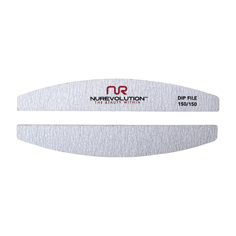 Nurevolution Dip Nail Files - Zebra 150/150 Grit (Pack Of 25)