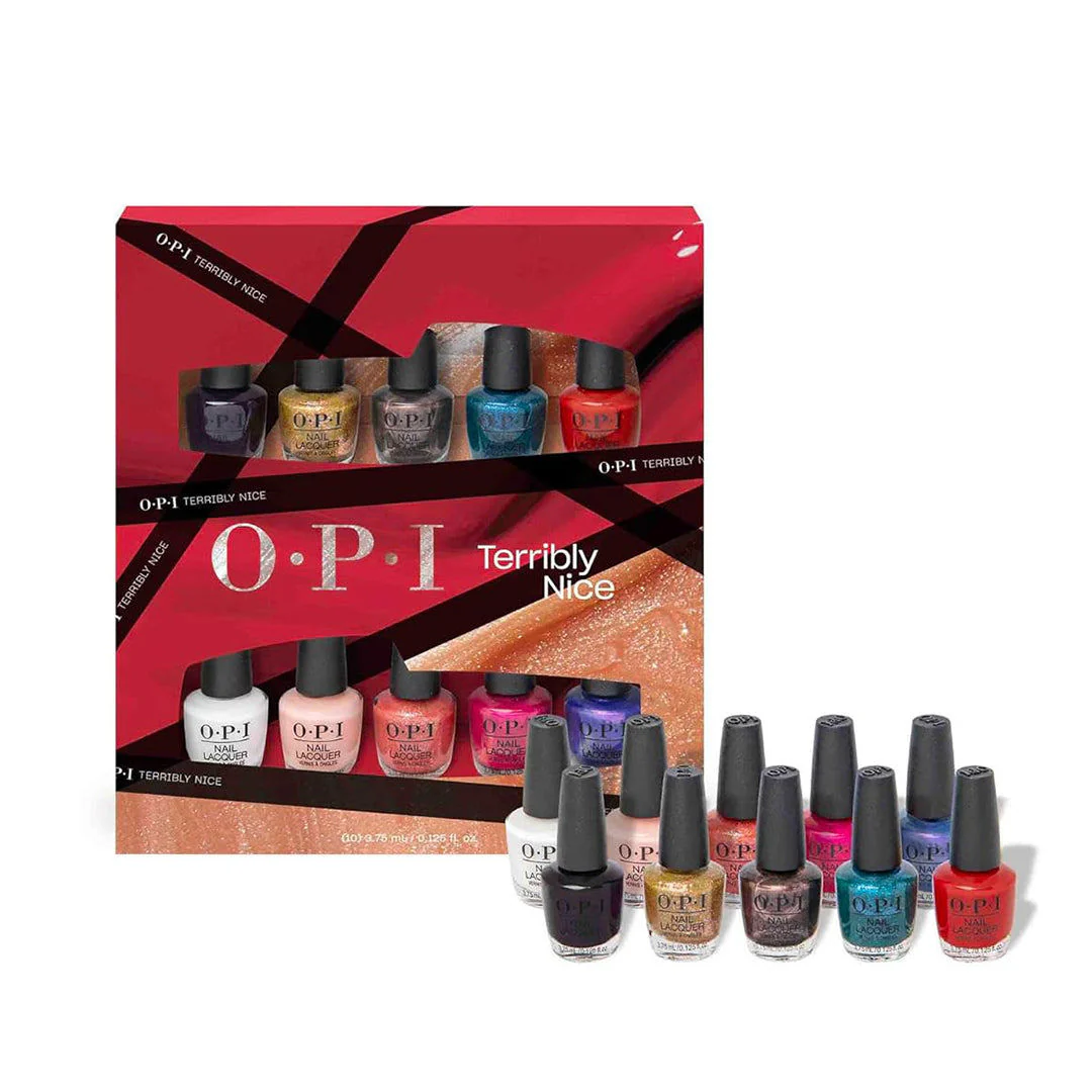 OPI Mini Lacquer - Terribly Nice Holiday Pack 10pcs #HRQ32