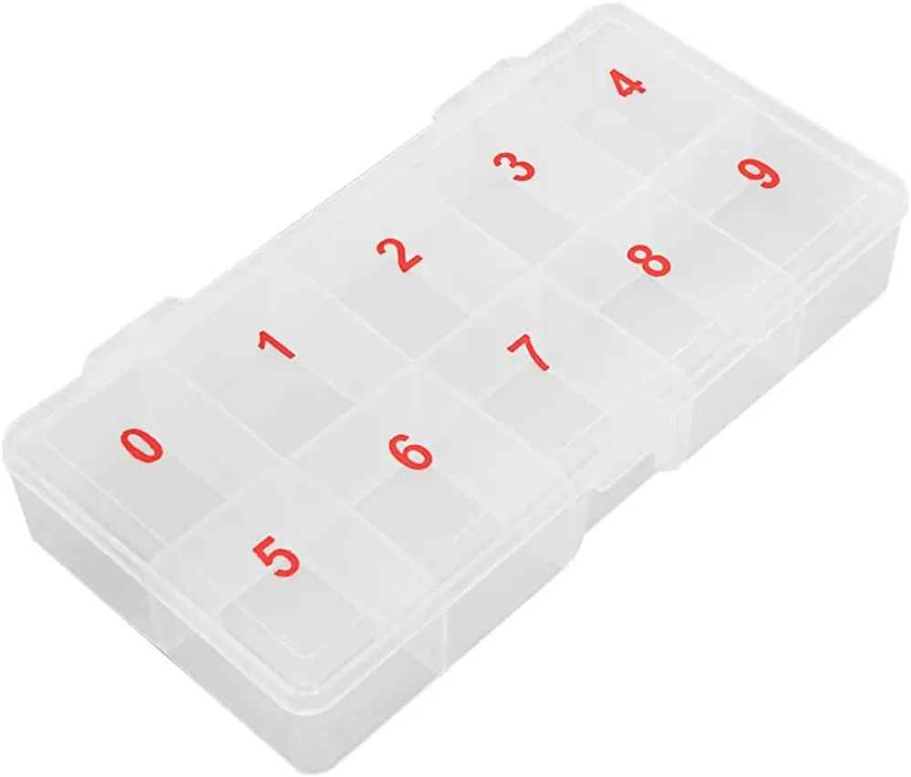 Plastic Nail Tips Box - Clear #PTO-L11PP