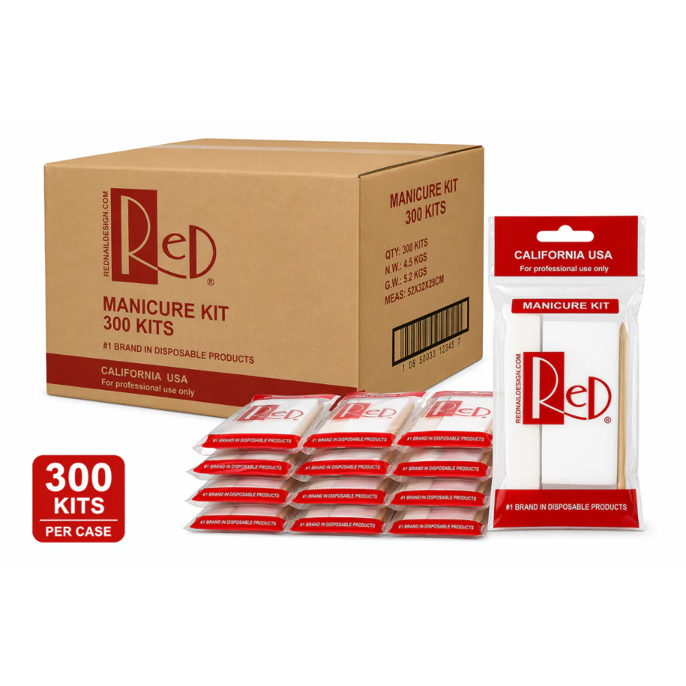 RED Nail Design Manicure Kit (3pcs) (Case of 300)