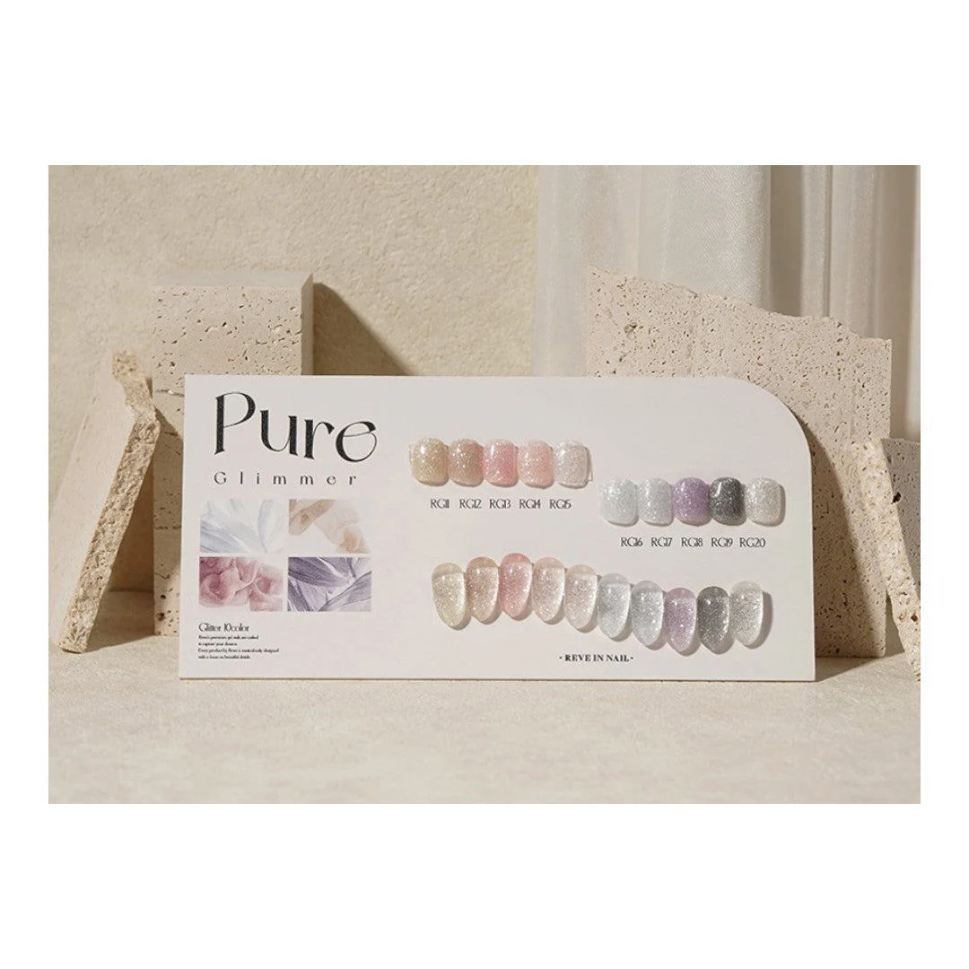 Reve In Nail Pure Glimmer Glitter #RG11-RG20 Collection - Image 4