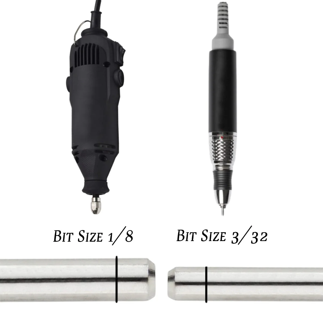 Serio Nail Drill Bits - Round Diamond - Fine Grit 3/32 - Image 2
