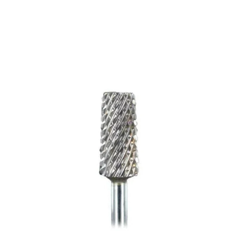 SP Nail Drill Bits - 3In1 Chamfer Carbide H2X Double Extra Coarse Grit 3/32 Silver