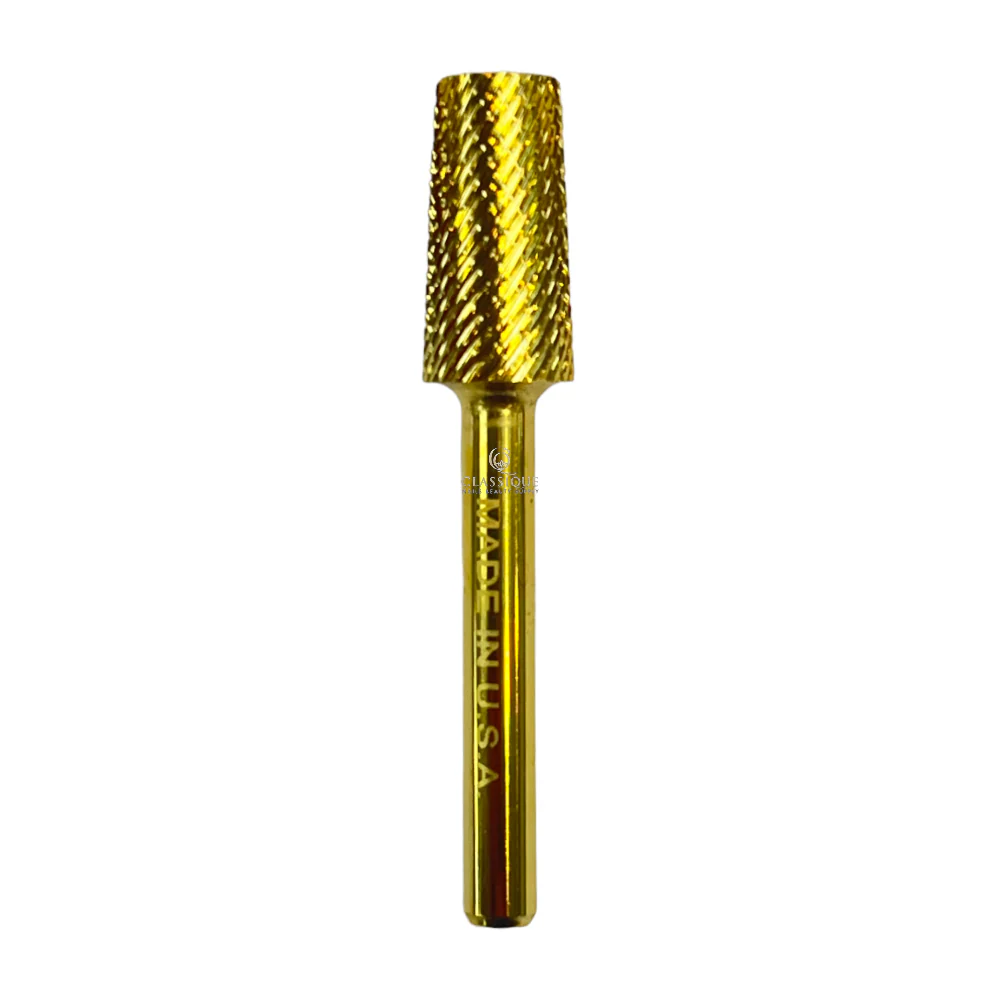 SP Nail Drill Bits - 3In1 Chamfer Carbide HF Fine Grit 3/32 Gold - Image 2