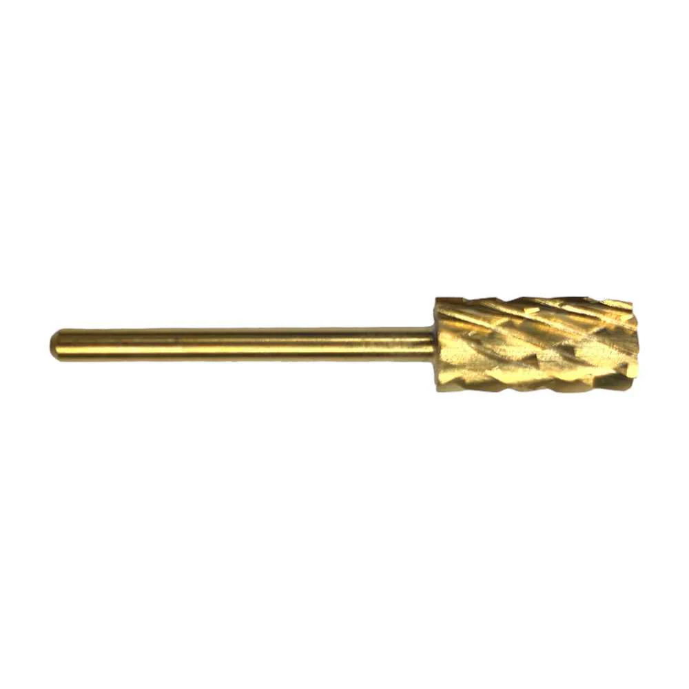 SP Nail Drill Bits - Large Barrel Carbide H5X Quintuple Extra Coarse Grit 3/32 Gold - Image 2