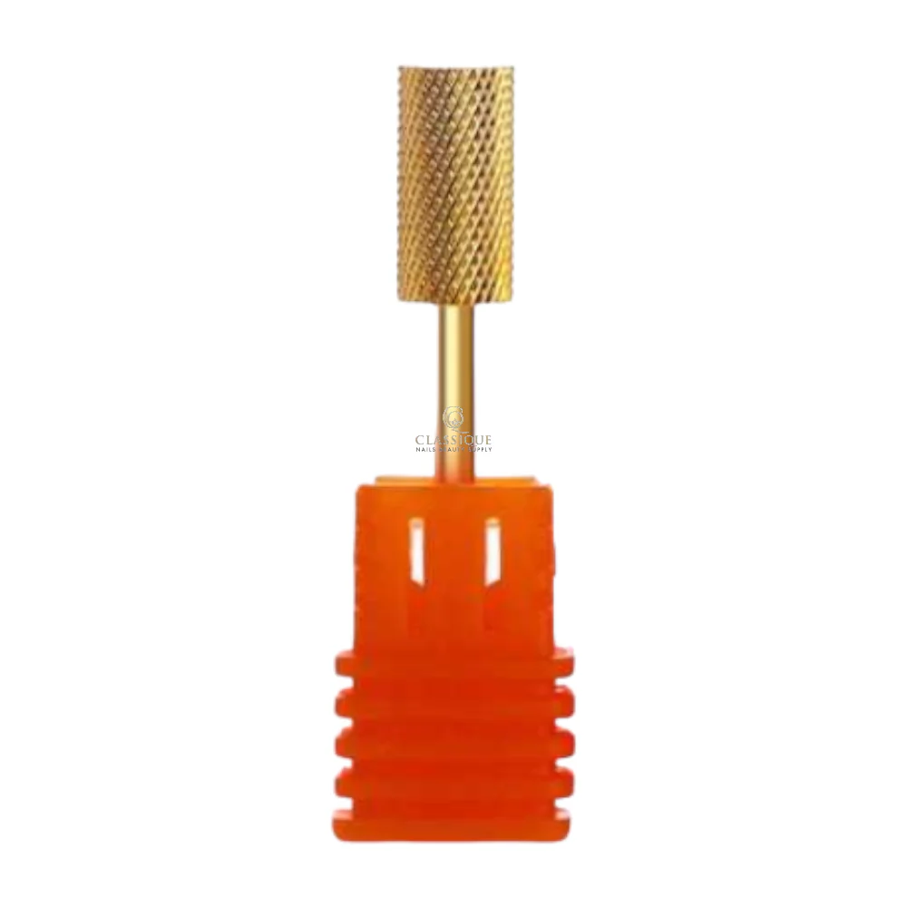 SP Nail Drill Bits - Large Barrel Carbide HF Fine Grit 3/32 Gold