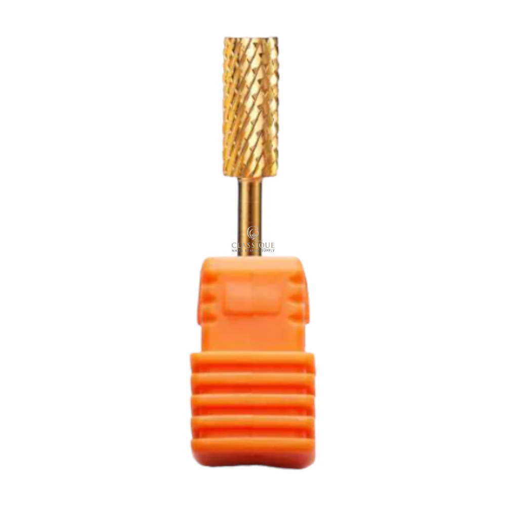 SP Nail Drill Bits - Large Barrel Carbide HX Extra Coarse Grit 3/32 Gold