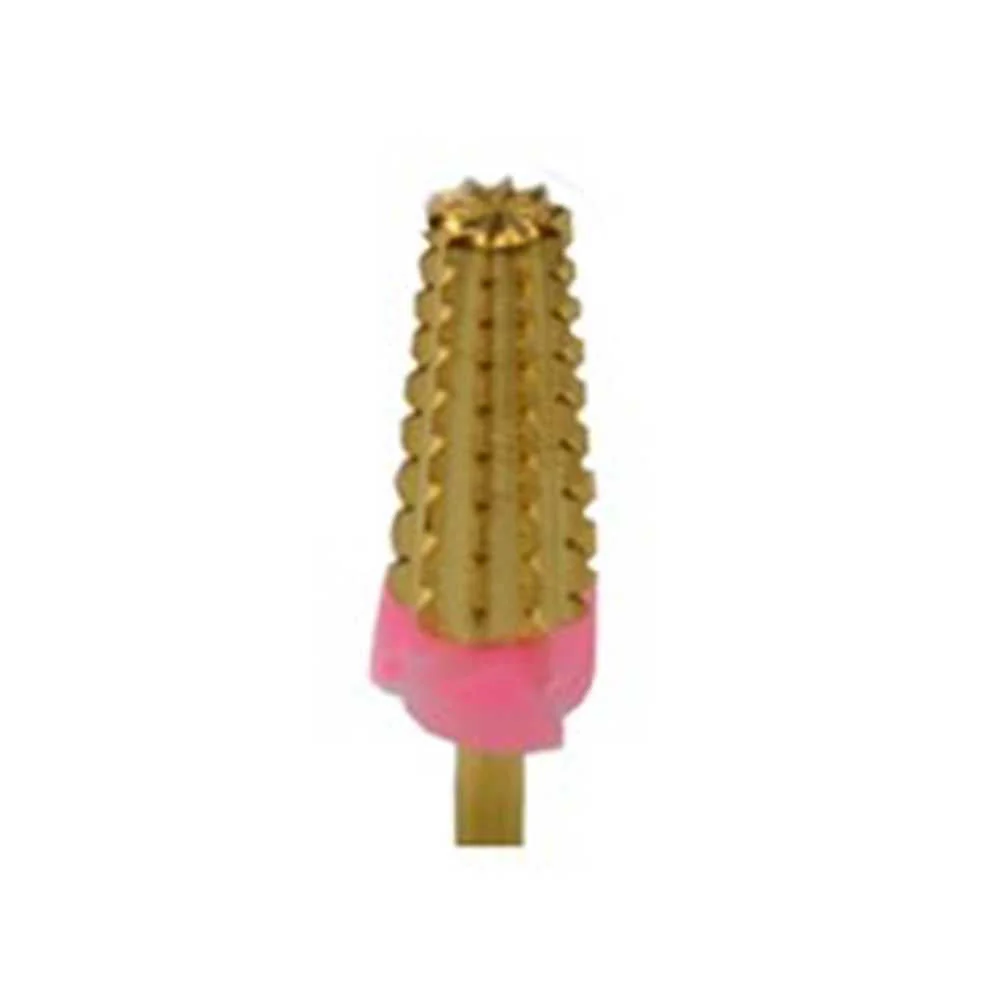SP Nail Drill Bits - 5in1 Carbide G4X Quadruple Extra Coarse Grit 3/32 Gold - Image 2