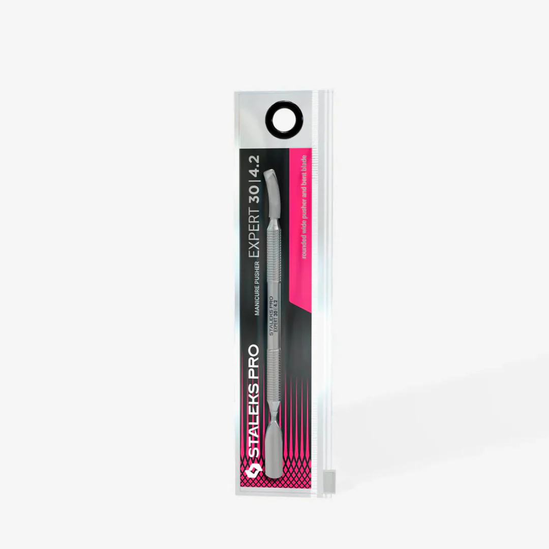 Staleks Manicure Pusher EXPERT 30 TYPE 4.2 (Rounded Wide Pusher and Bent Blade) - Image 3