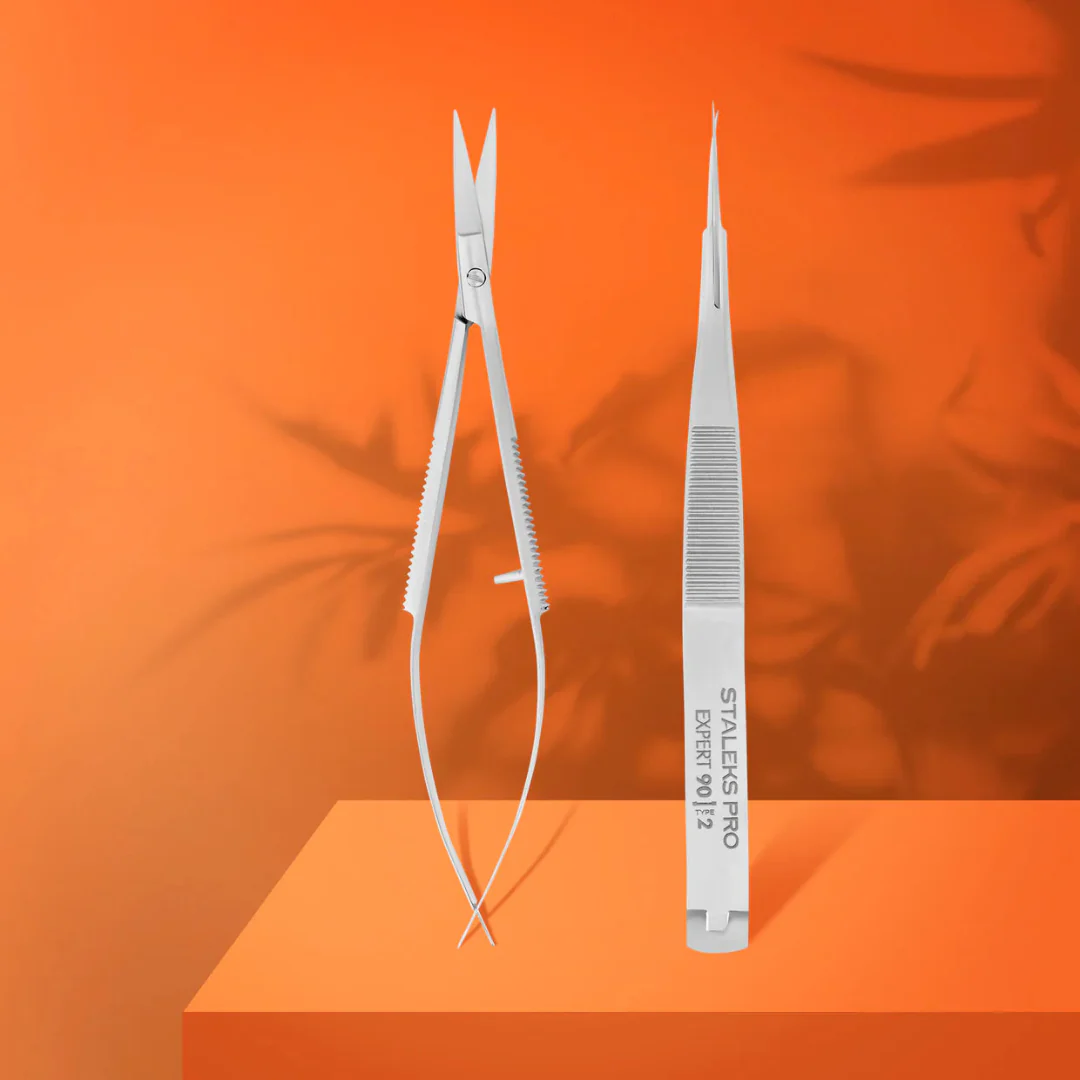 Staleks Professional Micro Scissors for Eyebrows Modeling EXPERT 90 TYPE 2 - Image 4
