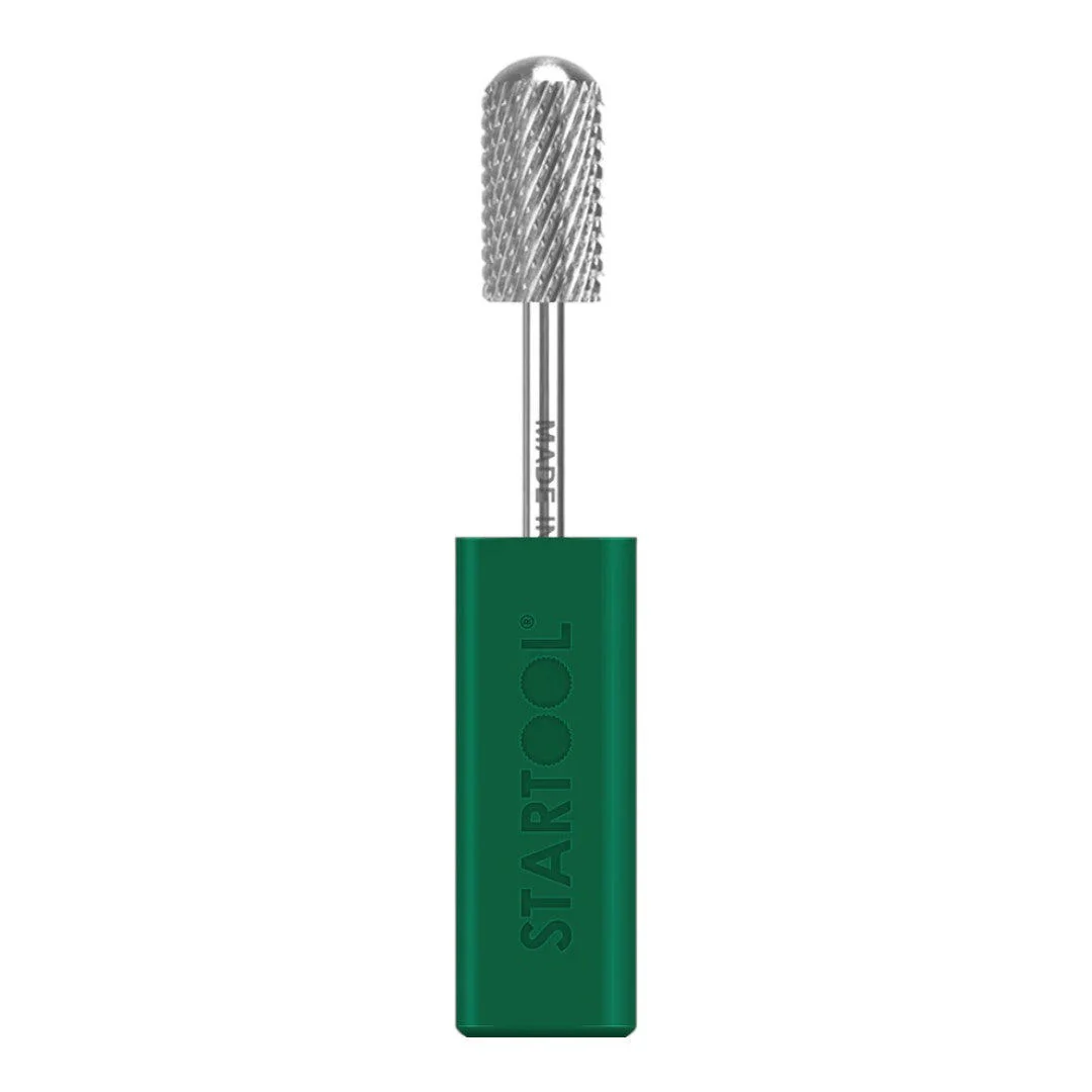 Startool Nail Drill Bits - Large Barrel Round Top Carbide RC Coarse Grit 3/32 Silver