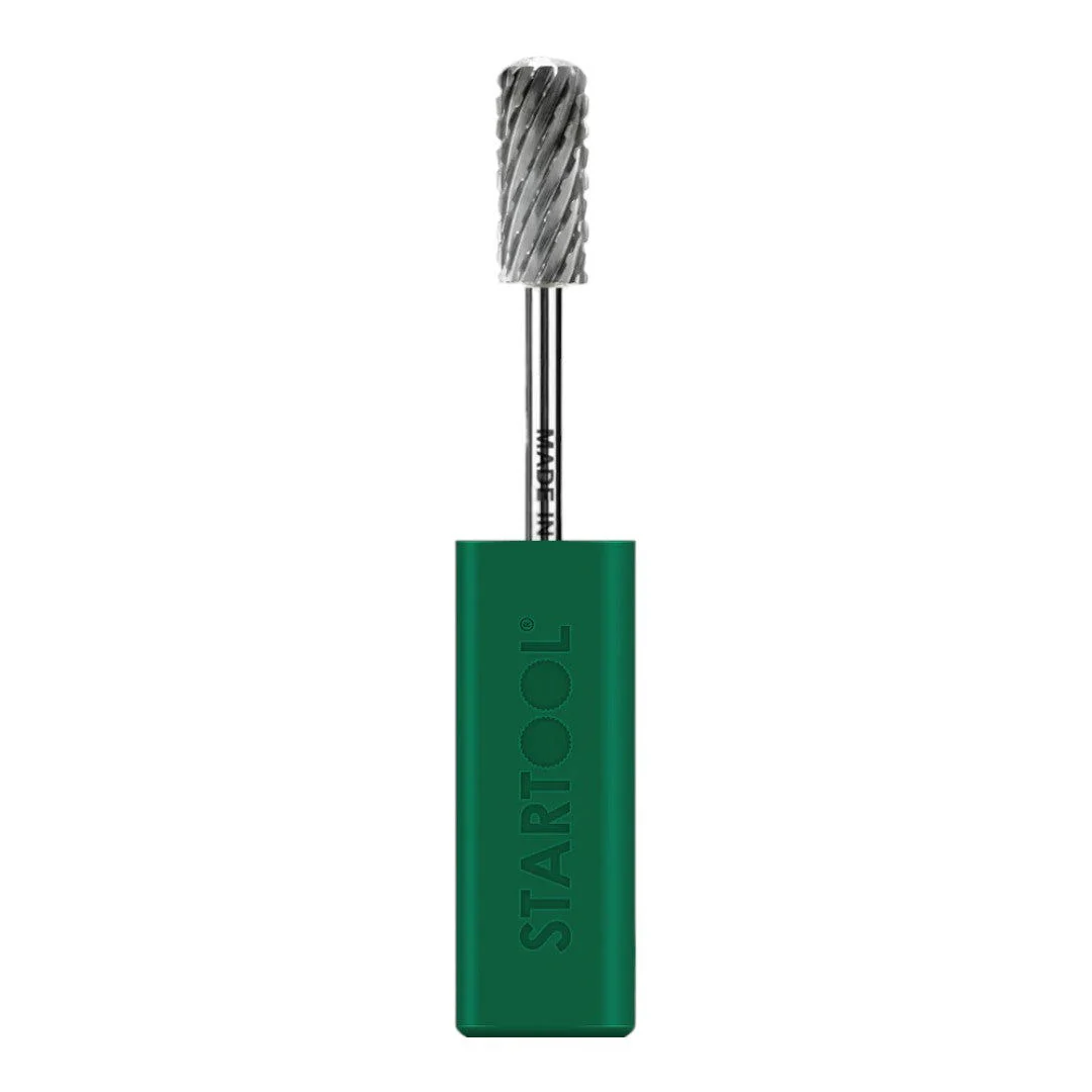 Startool Nail Drill Bits - Small Barrel Round Top Carbide R2X Double Extra Coarse Grit 3/32 Silver