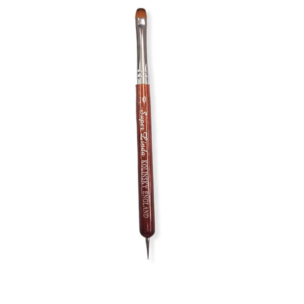 Super Linda French Brush w/ Dotting Tool - Brown #10