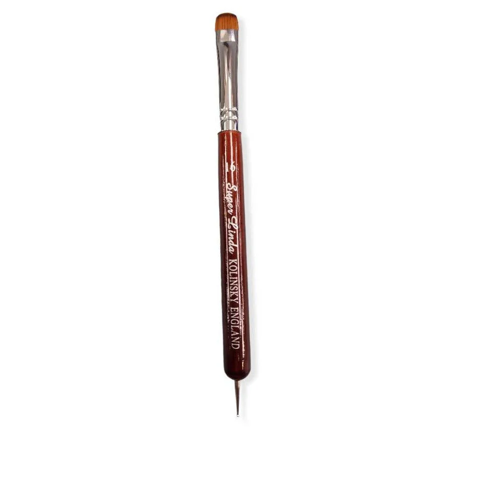 Super Linda French Brush w/ Dotting Tool - Brown #16