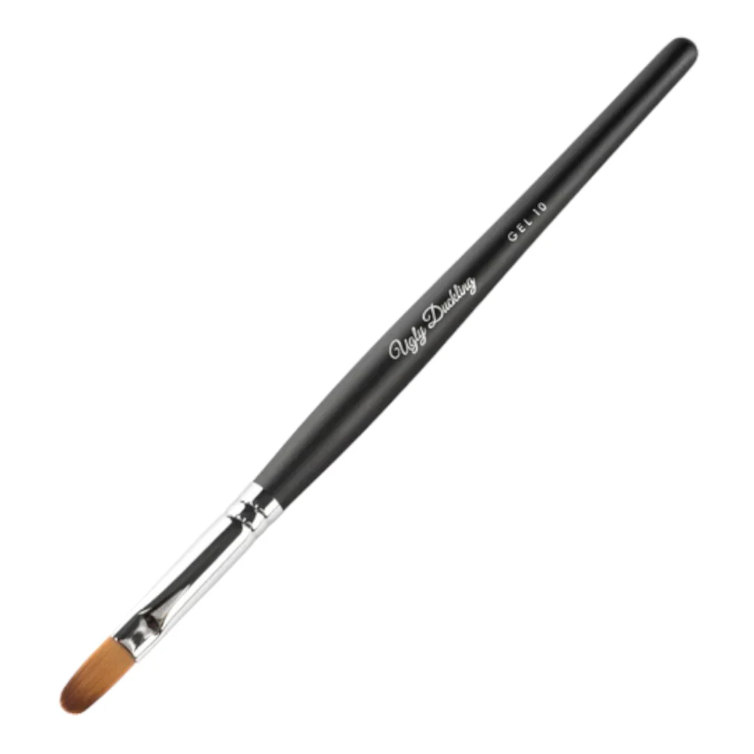 Ugly Duckling Gel Brush - #2 Matte Black Wooden Handle - Image 3