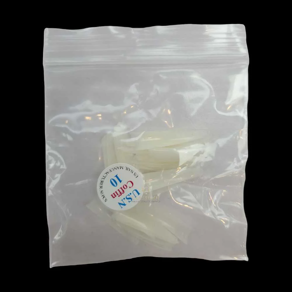 USN Nail Tips - Natural Coffin (Bag Of 50) - Image 16