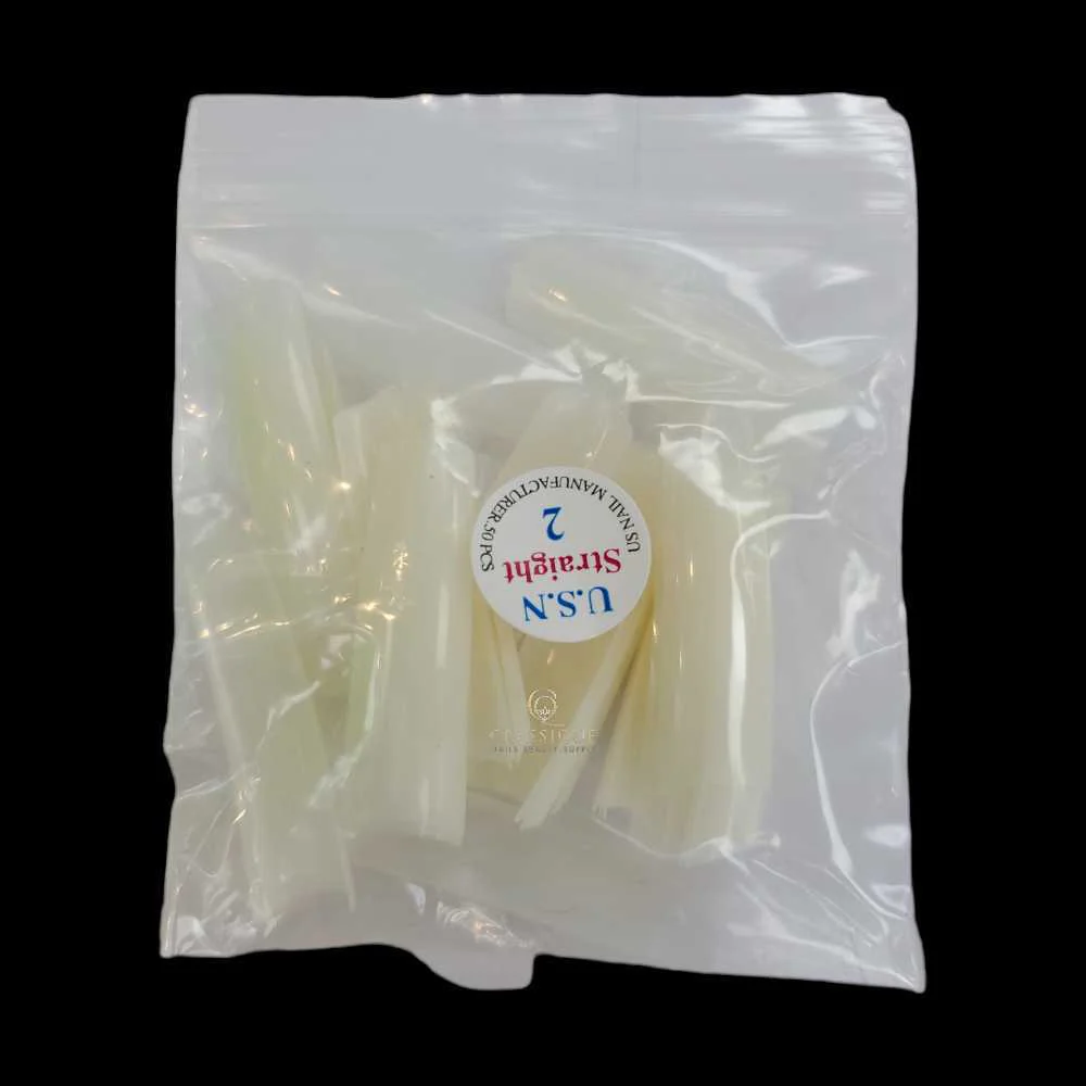 USN Nail Tips - Natural Straight (Bag Of 50) - Image 15
