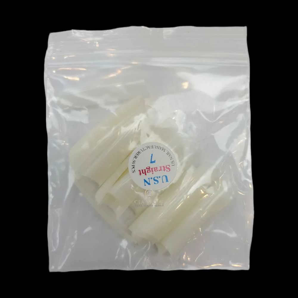 USN Nail Tips - Natural Straight (Bag Of 50) - Image 8