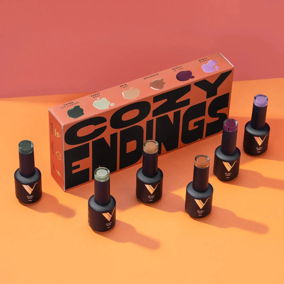 V Beauty Pure Gel Polish Cozy Endings Collection 6Pcs - Image 2