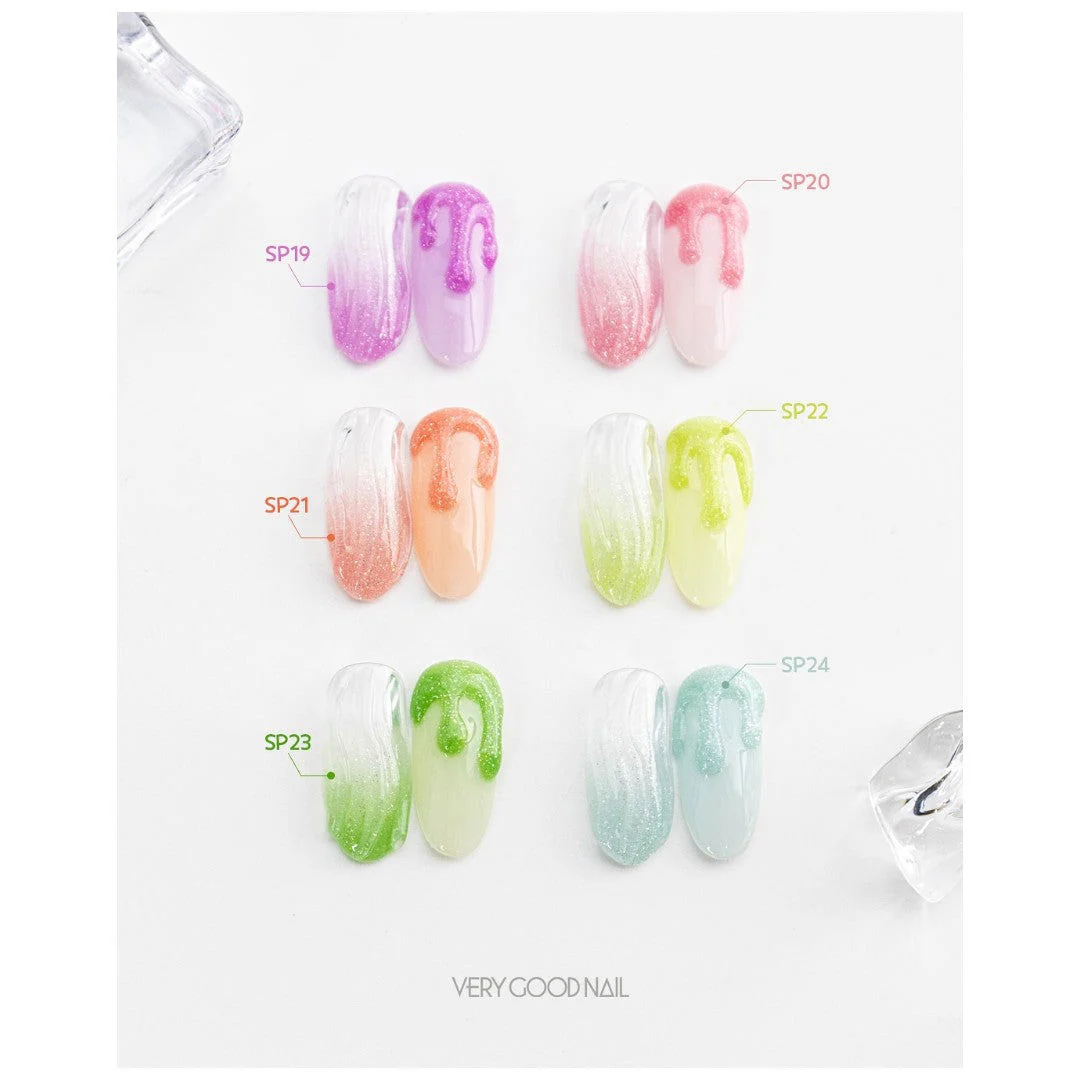 Very Good Nail Glitter Gel Polish - Fizz Splash Summer 2025 Collection #SP19-24 (6Pcs) - Image 2