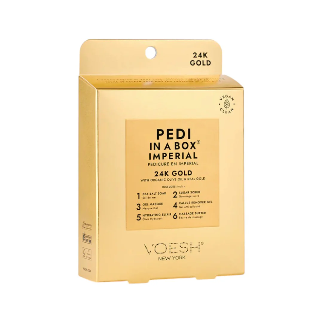Voesh 6In1 Pedi In A Box - Imperial 24K Gold
