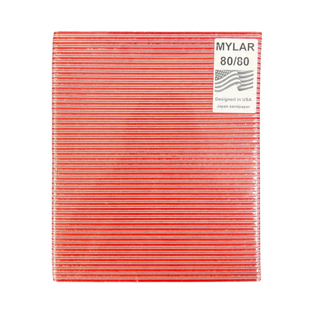X-Files Jumbo Nail Files - Red 80/80 Grit (Pack of 50)